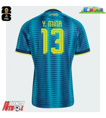 Colombia Yerry Mina #13 Segunda Equipación Mundial 2026 Manga Corta